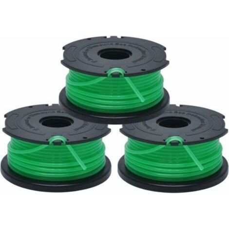 Bobinas de repuesto para cortabordes, bobina con desenrollado automático, 3 x 6 m de hilo de nailon resistente, hilo de ⌀2 mm Fontainebleau, lote de 3, verde (1/4)