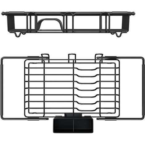 Égouttoir extensible pour évier, noir (1/5)