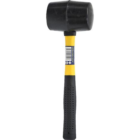 Dapetz ® 16oz Rubber Hammer Mallet Black Fibreglass Handle Camping Racking Golf Tool, Hammer with Fibreglass Handle Rubber Comfort Grip 320mm (1/5)