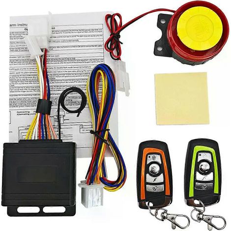 Sistema de alarma para motocicleta unidireccional, kit antirrobo para motocicleta, sistema de alarma de seguridad para automóviles, DC 12V 125dB, sensor de vibración incorporado (1/5)