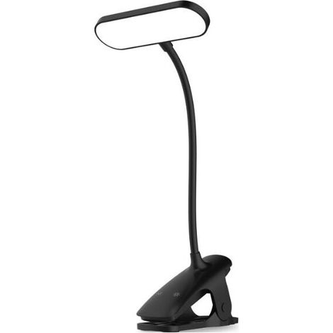 Lampe tactile LED flexible 350° avec 5 couleurs et 5 niveaux d'intensité réglables, lampe de lecture sans fil pour lit, noire [Classe énergétique A+] (1/5)