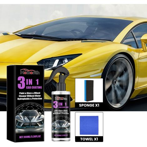 Ceramic Automotive Paint Spray - Car Paint Brightening and Tire Cleaning Spray - 100ml + Sponge + Towel -- BIEMMEDUE (1/5)