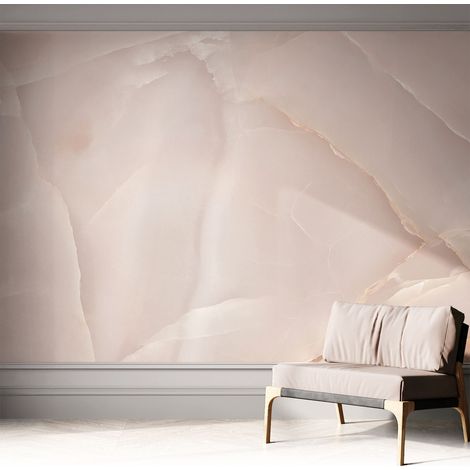 Papier peint autocollant à motifs décoratifs pour salon chambre et bureau Décoration murale élégante avec colle Marbre rose 312x219 cm (1/5)