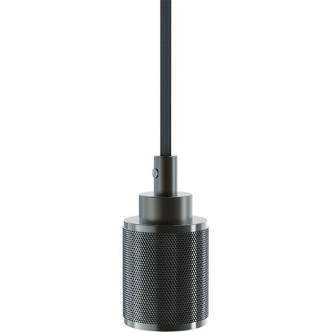 Xanlite – Suspension à douille en aluminium 120 cm – Finition pointes de diamant argentées – Culot E27 – SDV03EB (1/6)