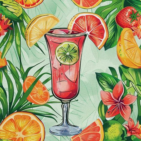 Outdoor Dekostoffe Oxford - Motiv Cocktail DX8607 (1/5)