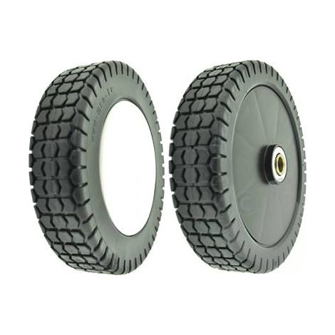 Roue Plastique Sur Roulement Plastique Adaptable Pour Castelgarden - ø: Ext: 180mm, Alésage: 11,65mm - Livrée Avec Enjoliveur (1/2)