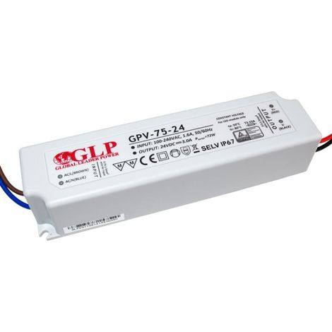Außeneinsatz Netzteil 24V DC - 75W - IP67 - GLP