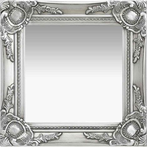 Miroir mural Style Moderne - 40x40 cm Argenté BV908629 - BonneVie (1/4)