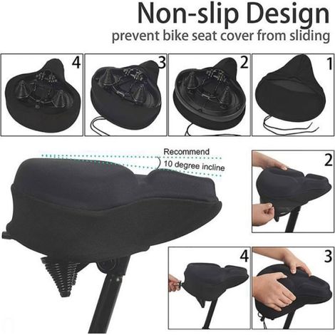 Housse De Selle - Gel Confortable 28 x 26 cm - Pour Vélo Route - Unitaire (1/4)