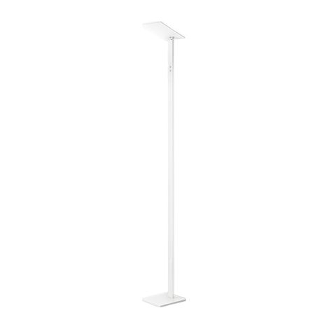 Lampadaire LED QUADRA blanc en métal H.180 cm Perenz (1/4)