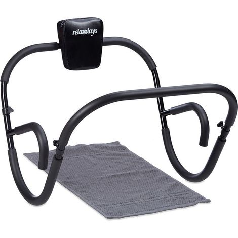 Banc de musculation abdominaux pliable Support nuque rembourré Dimensions H66 x L70 x P70 cm Entraînement ergonomique à domicile (1/5)