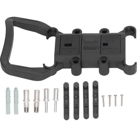 Conector de alimentación para carretilla elevadora, juego de enchufes de batería de desconexión rápida de 80 A con terminal para cabrestantes, camiones y carretillas elevadoras eléctricas (1/4)