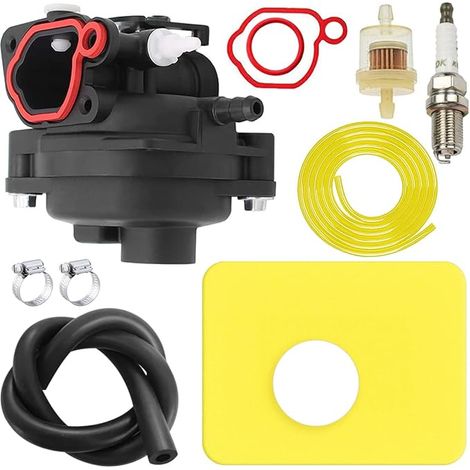 ZAMDOE 799583 593261 carburateur pour Briggs & Stratton 591160 595656 591979 300E 450E 500E 550EX 125cc 140cc 08P502 09P602 Series Pièces de Moteur de Tondeuse à Gazon, avec Bougie d'allumage (1/5)