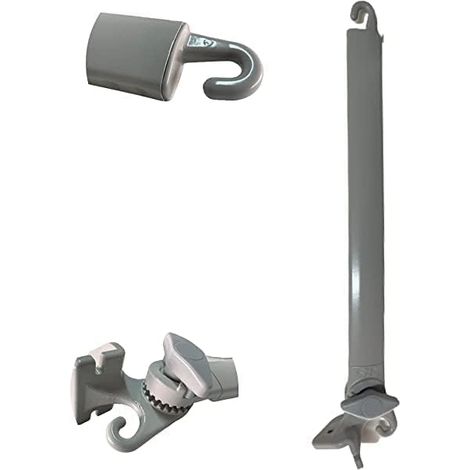 TENDAGGIMANIA Bracci per Tenda da Sole A Caduta 1 COPPIA - in Alluminio - Misura 70 cm - Colore Grigio (1/2)