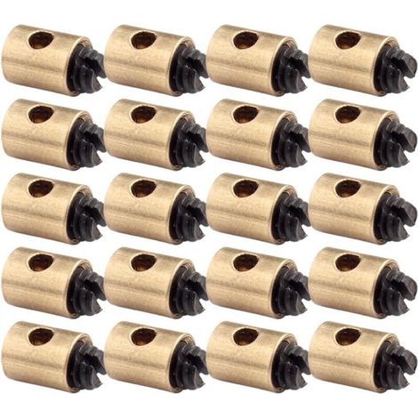 Cavi e guaine per freni da bicicletta, 20 pezzi, fascette per cavi da moto, fascetta per cavi da bicicletta, 5 x 6 mm, cavo acceleratore in ottone, compatibile con acceleratori (1/4)