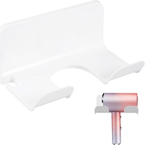 Wandhalterung für Haartrockner ohne Bohren selbstklebender Haartrocknerhalter platzsparender Badezimmer-Organizer geeignet für verschiedene (1/5)
