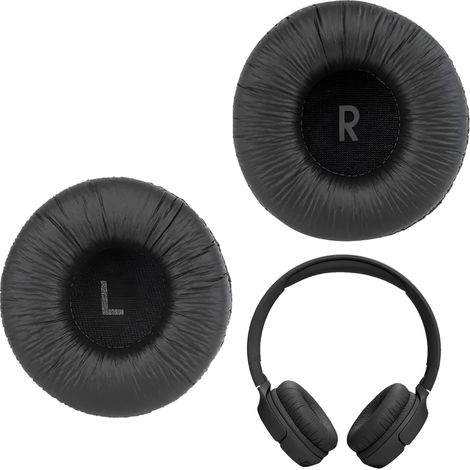 2PCS Coussinets d'oreille Coussins en Mousse 70mm,Compatible avec Casque JBL 500BT/510BT/450, Écouteurs en Mousse de Remplacement pour JBL Oreillettes Doux et Confortables Coussins d'oreille,Noir (1/5)