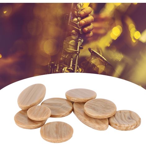 9 boutons de saxophone en plastique incrusté, accessoires d'instrument de musique couleur kaki M02109 (1/5)