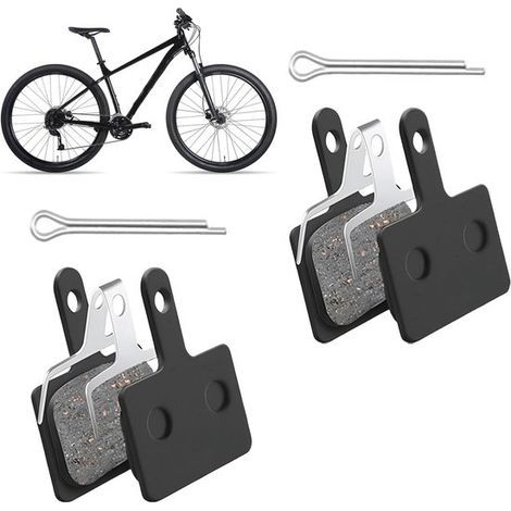Jeu de plaquettes de frein à disque - 2 paires (4 pièces) - 35 x 31 x 4 mm - Universelles pour VTT - Ressort et goupille fendue inclus (1/5)