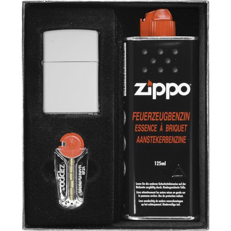 Set de regalo de encendedor ZIPPO blanco mate n.° 1 (1/3)