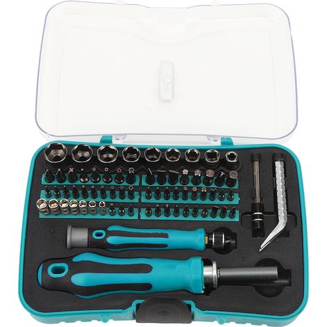 69 pcs embouts tournevis aimantés acier vanadium chrome pour réparation électronique et précision (1/5)