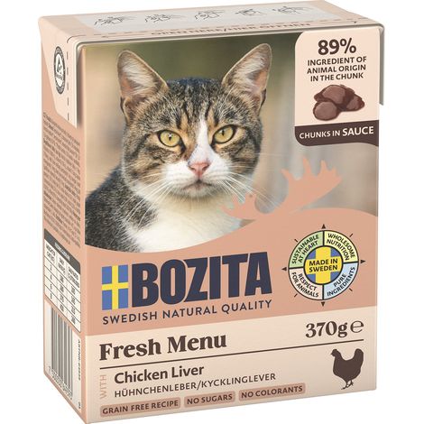 BOZITA Chunks in Sauce mit Hühnerleber 370g