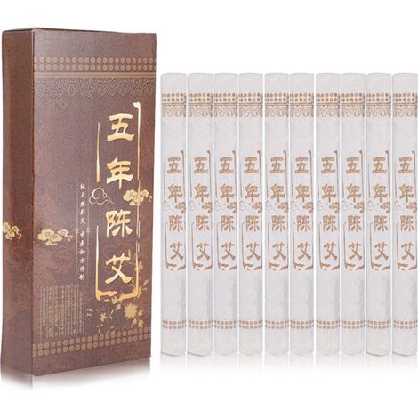 10 Rouleaux de Moxa Pur 5 Ans pour Minceur, Soins Visage et Massage des Points d'Acupuncture (1/5)