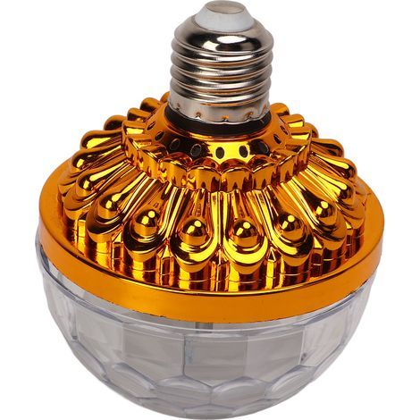Rotating multi-color LED lamp, RGB changing bulb for parties, homes, birthdays, gold (6 colors) (1/5)