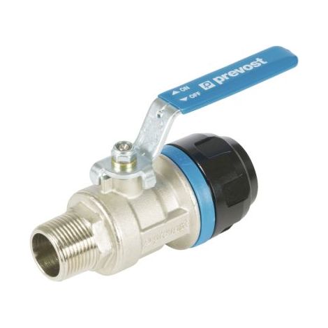 Vanne d'arrêt Aluminium PREVOST, filetage R 3/4, dia. 25mm ( Prix pour 1 )