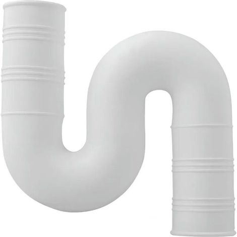 Siphon caoutchouc artic flexible blanc 40x40 mm