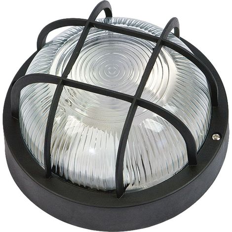 Runde Brixo Applique Decke für externe Gebrauchshöhe 17 cm - black