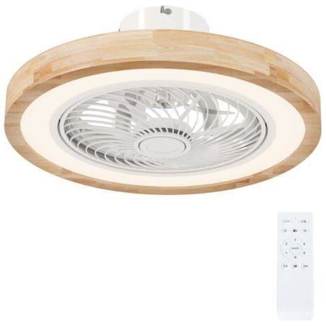 Ventilateur de plafond avec éclairage intégré, télécommande, LED, éclairage RGB à intensité variable, 6 vitesses, ampoule 40 W intégrée, minuterie spéciale chambre avec fonction réversible, couleur na (1/5)