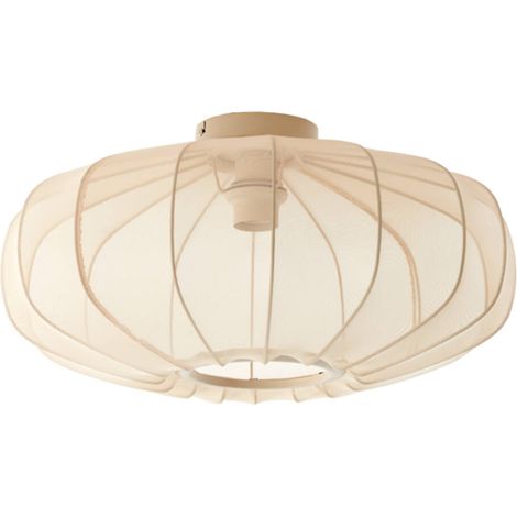 Light & Living - plafoniera - Plumalia - beige - tessile -