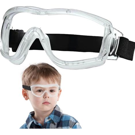 CSPARKV Kinderschutzbrille, Klare Antibeschlag-Schutzbrille, Wasserdichte Stoßfeste Kinderschutzbrille, Tragbare Augenschutzbrille