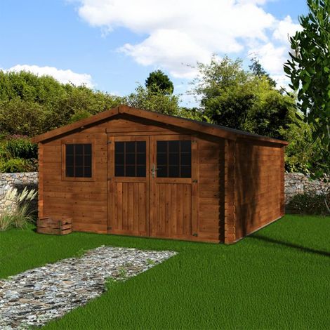 Casetta di legno da giardino rettangolare 398x298 cm