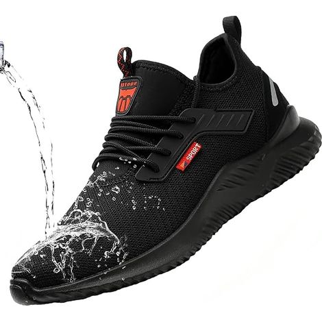 Chaussures de sécurité homme femme à embout acier, imperméables, légères, idéales pour toiture, chantier, sneakers de travail industriel (1/5)