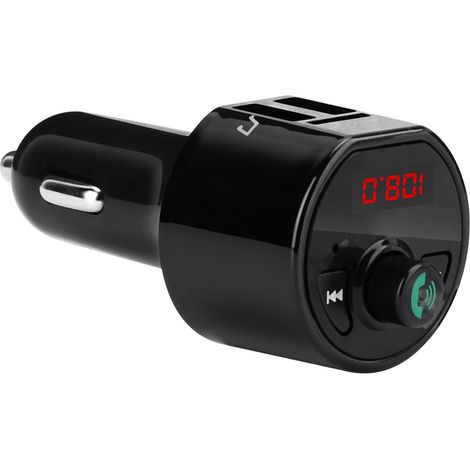 Kabelloser Bluetooth-Autoradio-Transmitter, FM-Radio-Adapter, Dual-USB-Ladegerät, MP3-Player (schwarz) (1/5)