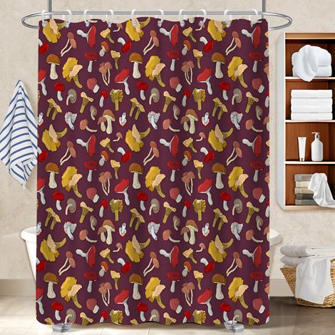 Rideau de douche tissu polyester 180x180 À œillets renforcés rideau séchage rapide pour jeune couple emménageant (1/5)