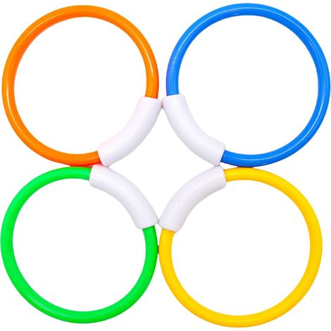 4 pièces Jouets de Piscine Enfant,Jouets de Anneaux Plongée,Jeu Piscine Enfant Extérieur L'été,pour Divertissements Entrainement sous - Marin Plongée Natation Garçon Fille 7-12 Ans