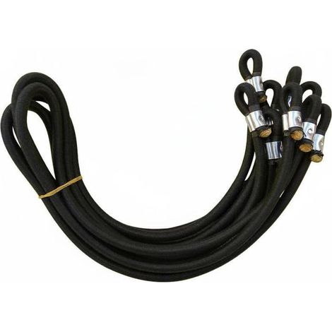 Corde Élastique Trampoline pour Trampoline Ressort Bungee Souple Boucle en Aluminium Robuste Gaine Tressée Convient aux Aires de Jeux Structures de Loisirs Installations Extérieures, 2M X 10MM (1/5)