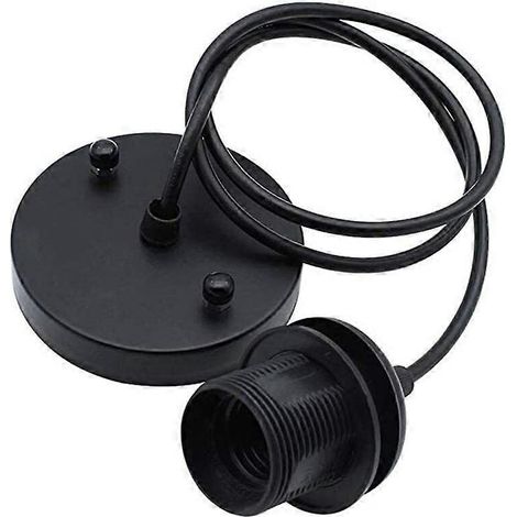 Douille E27 pour suspension, luminaire industriel rétro avec câble et ampoule E27 pour suspension, accessoires de bricolage pour luminaires suspendus (1/5)