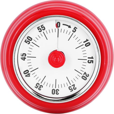 Manueller mechanischer magnetischer Küchentimer mit Alarm für Zeitmanagement – Roter Countdown (1/5)