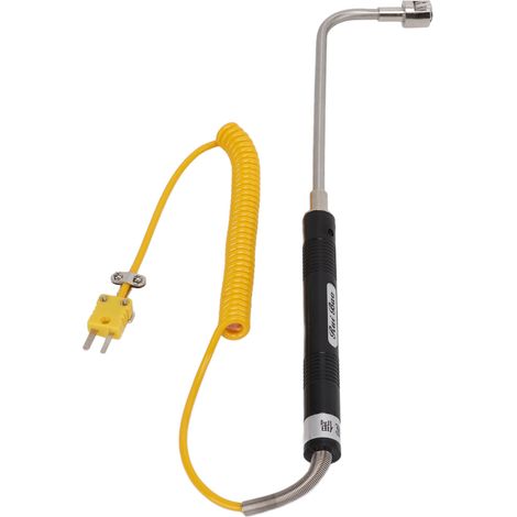 Thermocouple Type K Capteur Haute Précision Réponse Rapide en Acier Résistant à la Chaleur avec Poignée Isolée pour Mesure de Température Thermocouple de Surface à Tige Courbée (1/5)