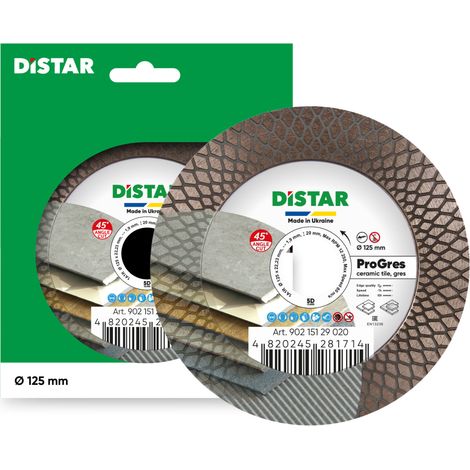Disco diamantato Distar PRO per gres porcellanato 125 x 1,9 x 8 pollici (20 x 22,23 mm)