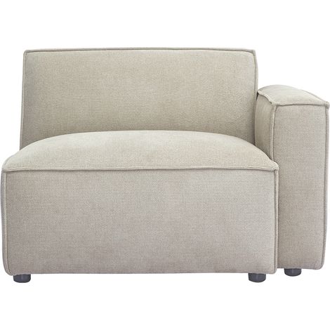 Rechtes Eckmodul für Sofa in beigem Samteffekt-Texturstoff SPLIT (1/5)