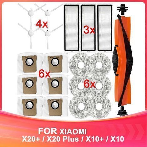 Kit d'accessoires pour aspirateur robot Xiaomi X20+/X20 Plus/X10+/X10 Plus, pièces de rechange, accessoires de réparation (1/5)