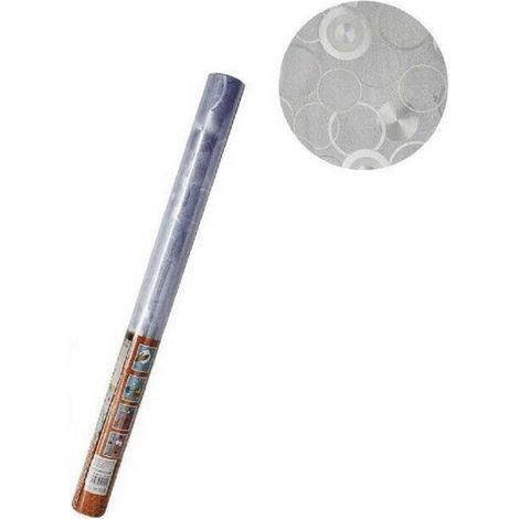 Trade Shop - Rollo Film Ventanas Decorativo 2d Circulos Mate 45cmx2m Cristal Adhesivo 10104 -
