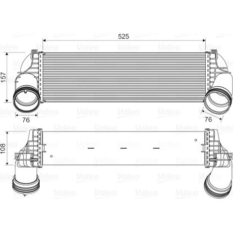 Intercooler, échangeur Valeo 818562 BMW 17517533475 17517809321 7533475 7809321