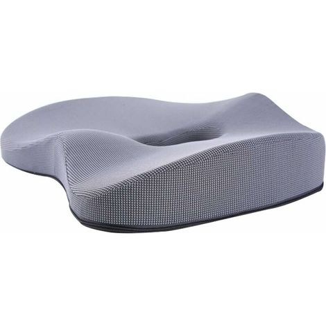 Seat Cushion Chair Cushion Memory Foam Coccyx Cushion Ergonomic Seat Cushion with Removable Cushion Cover for Car Office Home Wheelchair Gray
