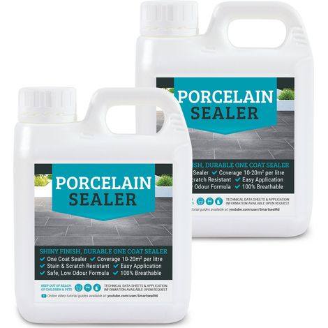 Porcelain Sealer - One-coat, easy application, stain & scratch resistant, 100% breathable - 2 x 1 Litre (1/5)